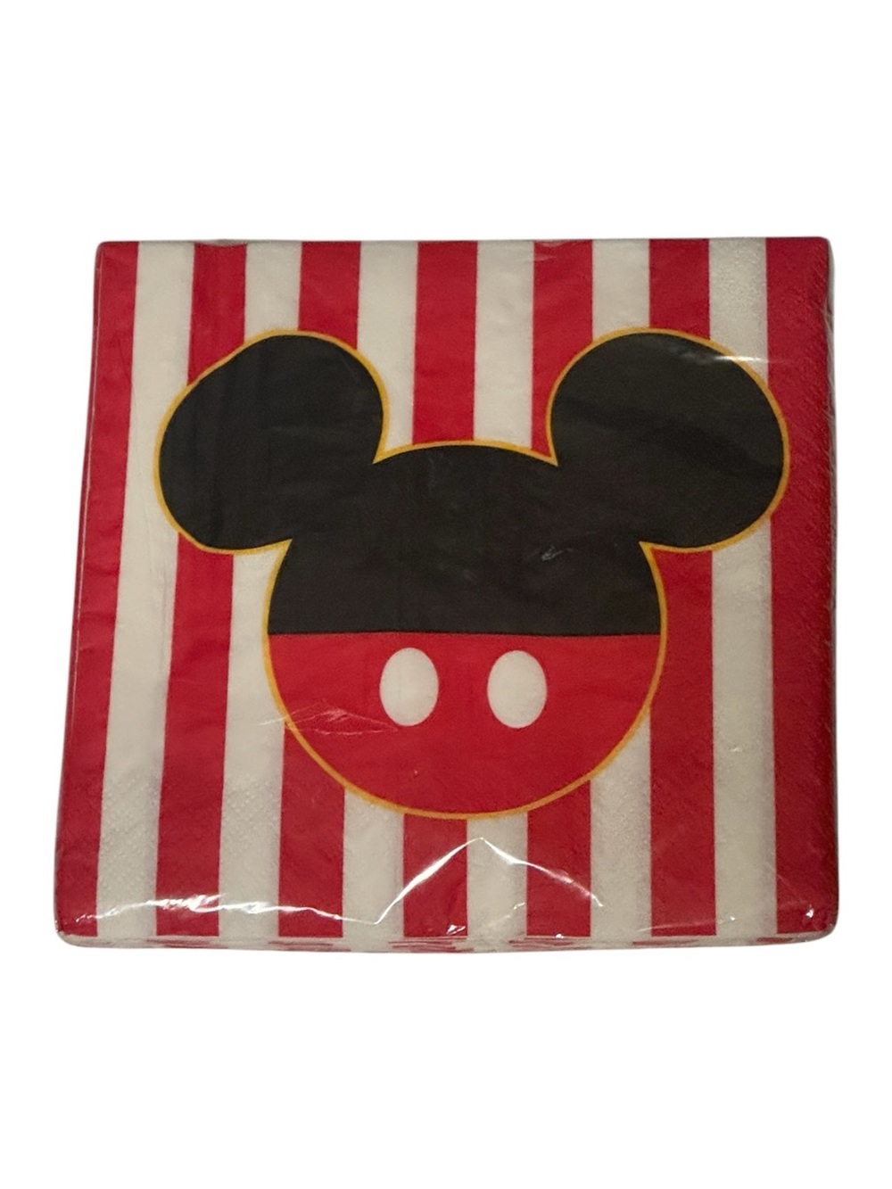 Red & Black Cartoon Mouse Stripe Party Napkins - Home Party Supplies